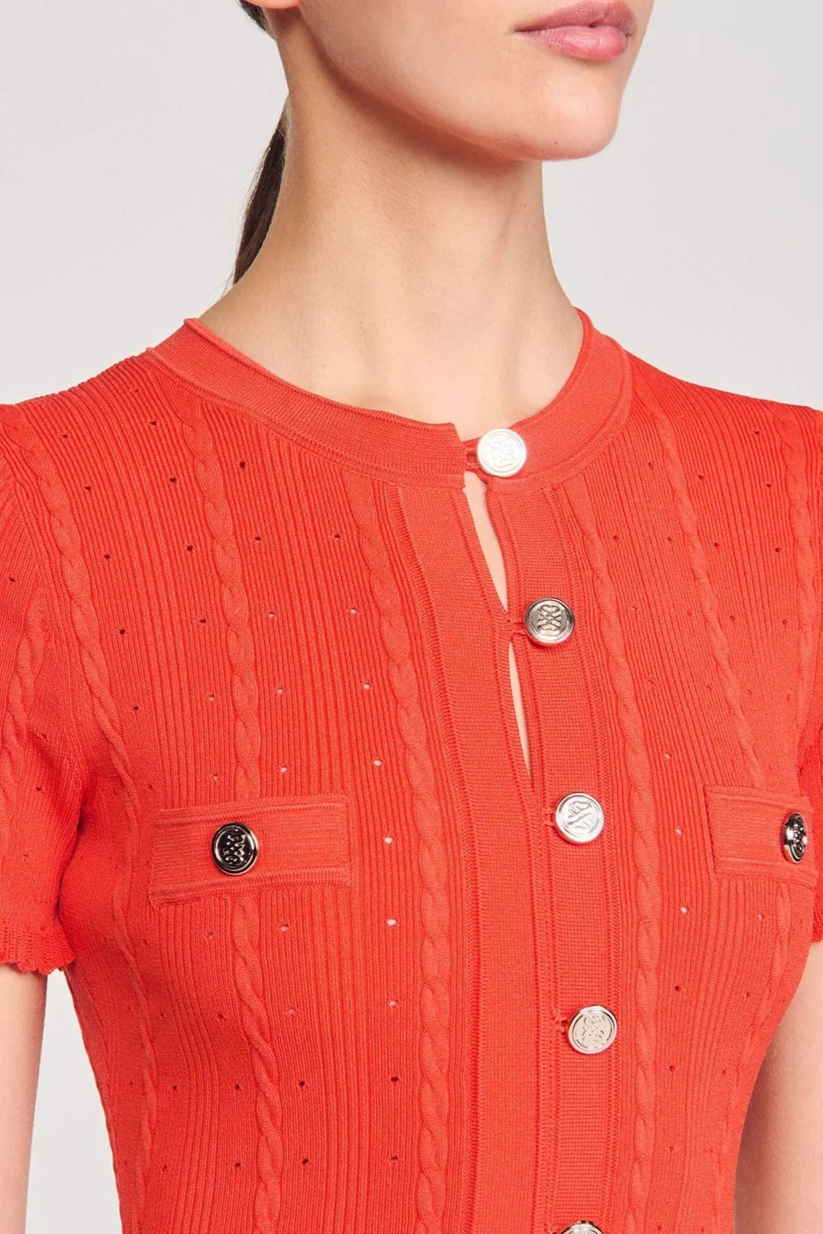 SANDRO - Long knitted dress