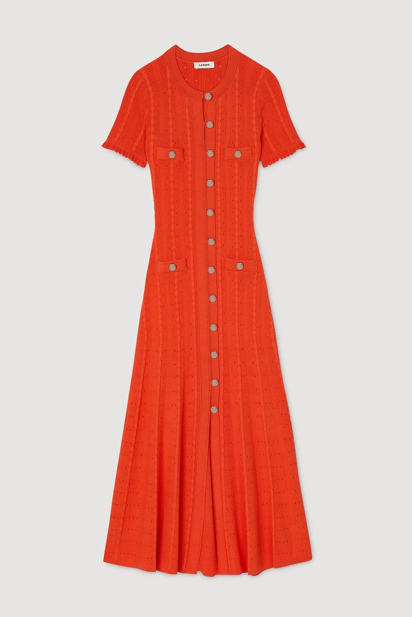 SANDRO - Long knitted dress