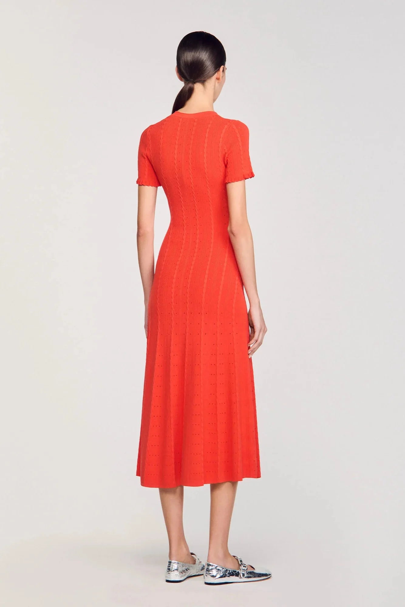 SANDRO - Long knitted dress